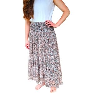 Women's Ralph Lauren Chiffon Floral Maxi Skirt Size M